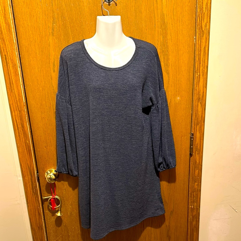 Entro grey 3/4 Sleeve Oversized Tunic small top